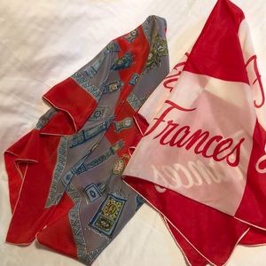 Set of two vintage silk scarves